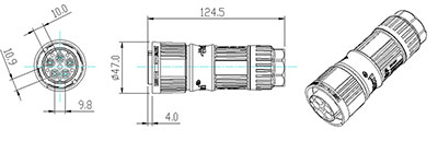  Цилиндрические разъёмы BC02 (5 контактов) 